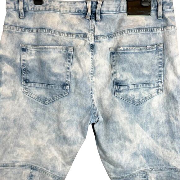 SMOKE RISE for BUCKLE Roxy Blue Stretch Shorts in Light Blue Men's 42 Waist - Picture 5 of 14